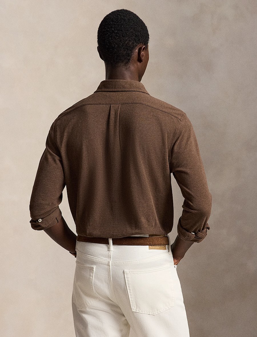 Polo Ralph Lauren - Featherweight Mesh Shirt - oxford-skjortor - nutmeg brown hthr - 2