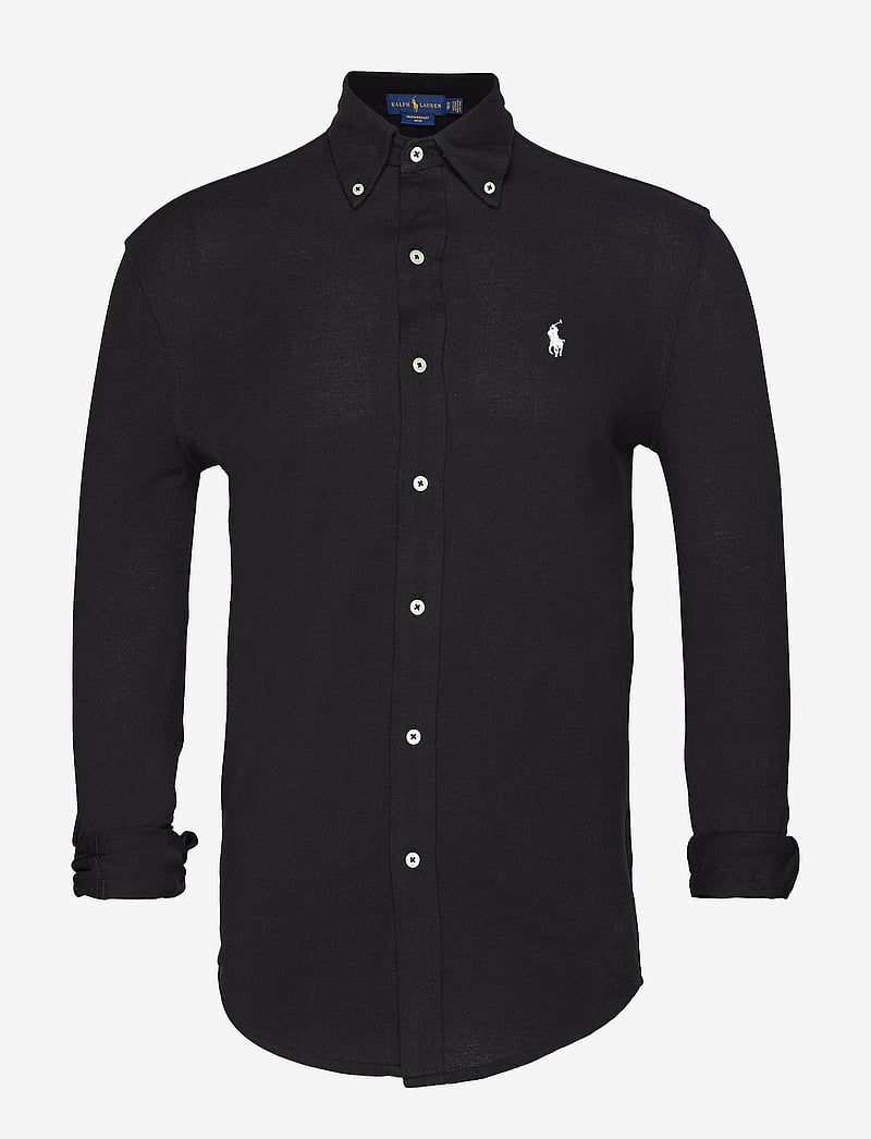 Polo Ralph Lauren - Featherweight Mesh Shirt - oxford shirts - polo black - 0