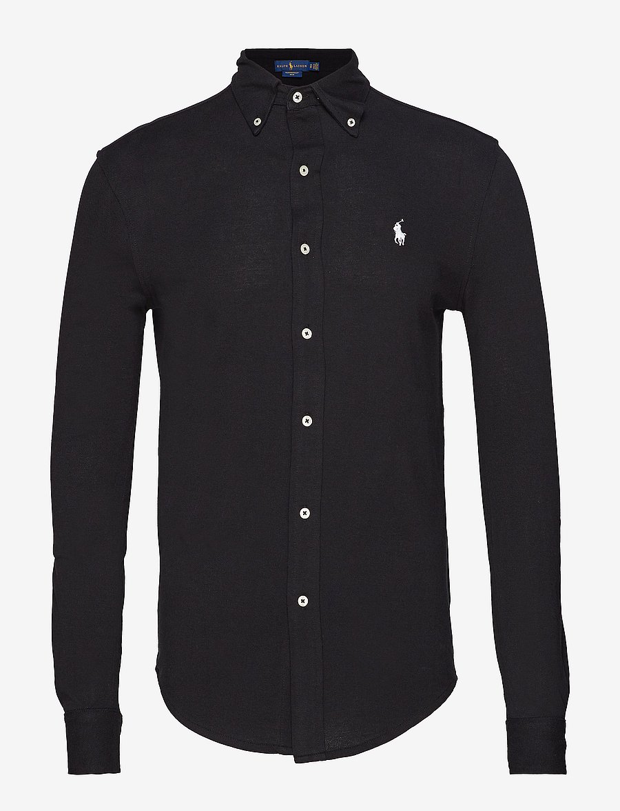 Polo Ralph Lauren - FEATHERWEIGHT MESH-LSL-KNT - oxford-hemden - polo black - 2