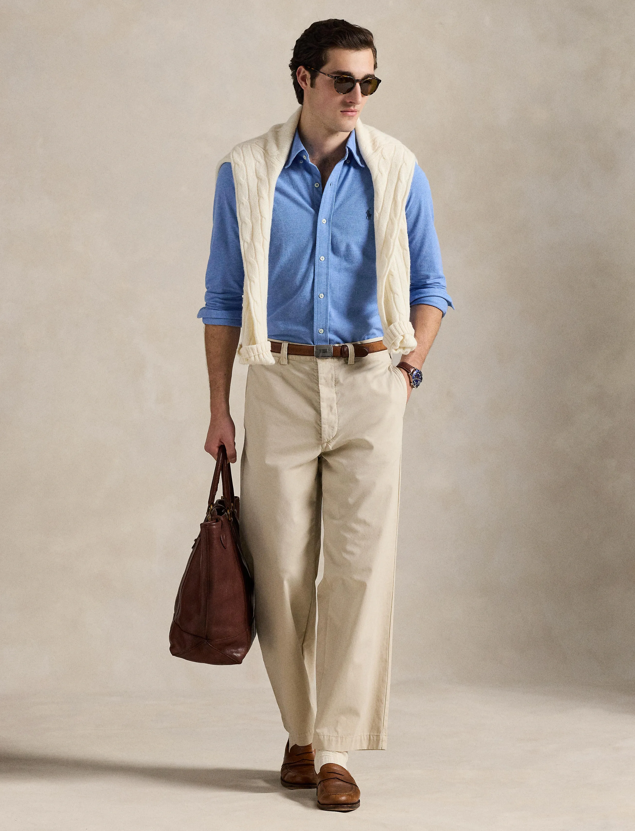 Polo Ralph Lauren Featherweight Mesh Shirt - Casual skjorter - SOFT ROYAL HEATHE / blue