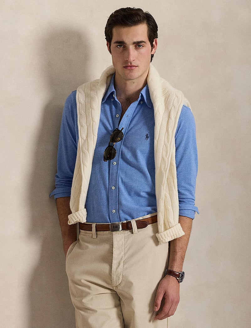 Polo Ralph Lauren - Featherweight Mesh Shirt - basic skjortor - soft royal heathe - 3