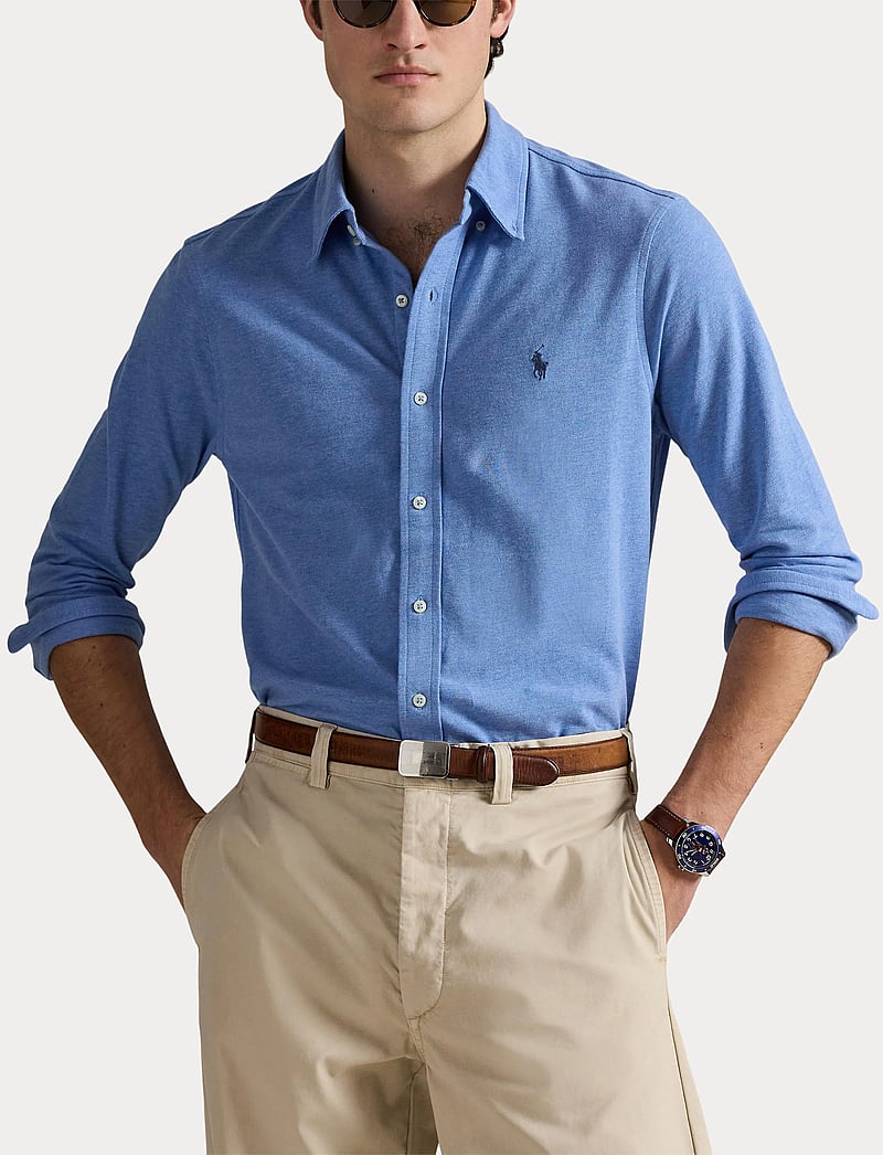 Polo Ralph Lauren - Featherweight Mesh Shirt - basic skjortor - soft royal heathe - 5