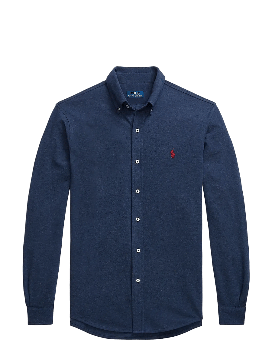 Polo Ralph Lauren - Featherweight Mesh Shirt - oxford-skjortor - spring navy heath - 1