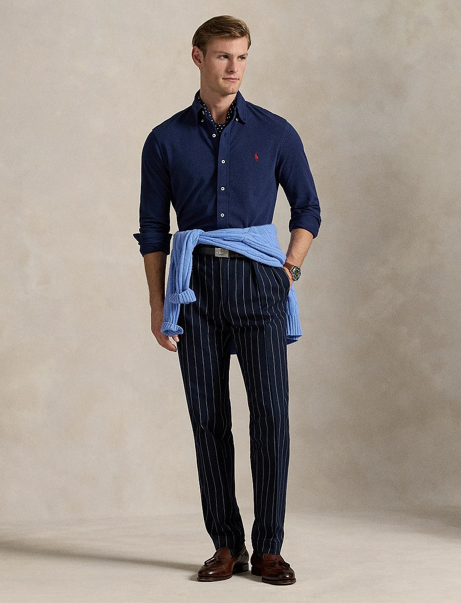 Polo Ralph Lauren - Featherweight Mesh Shirt - oxford-skjortor - spring navy heath - 0