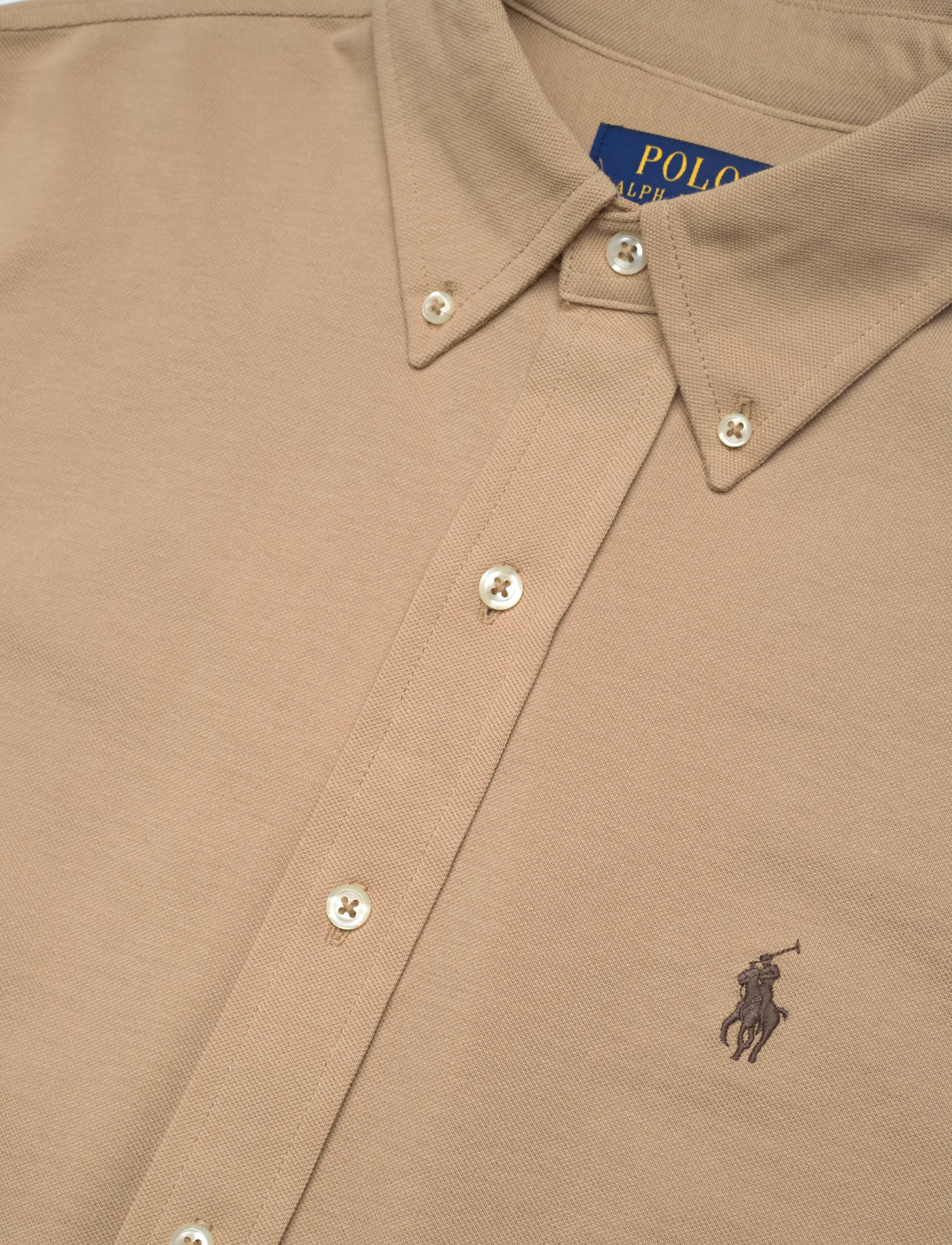 Polo Ralph Lauren - Featherweight Mesh Shirt - vintage khaki/c88 - 3