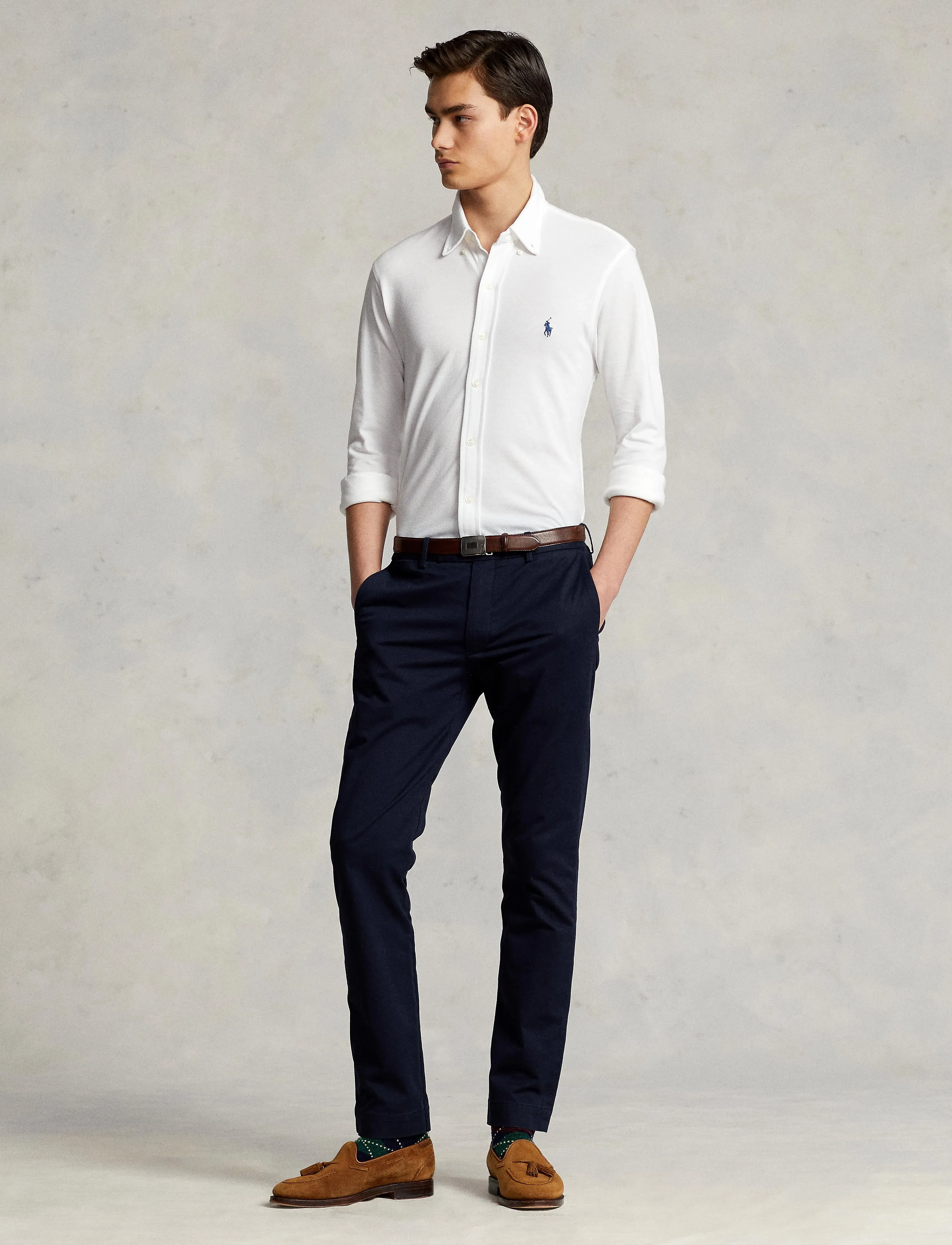 Polo Ralph Lauren Featherweight Mesh Shirt - Casual skjorter - WHITE / white