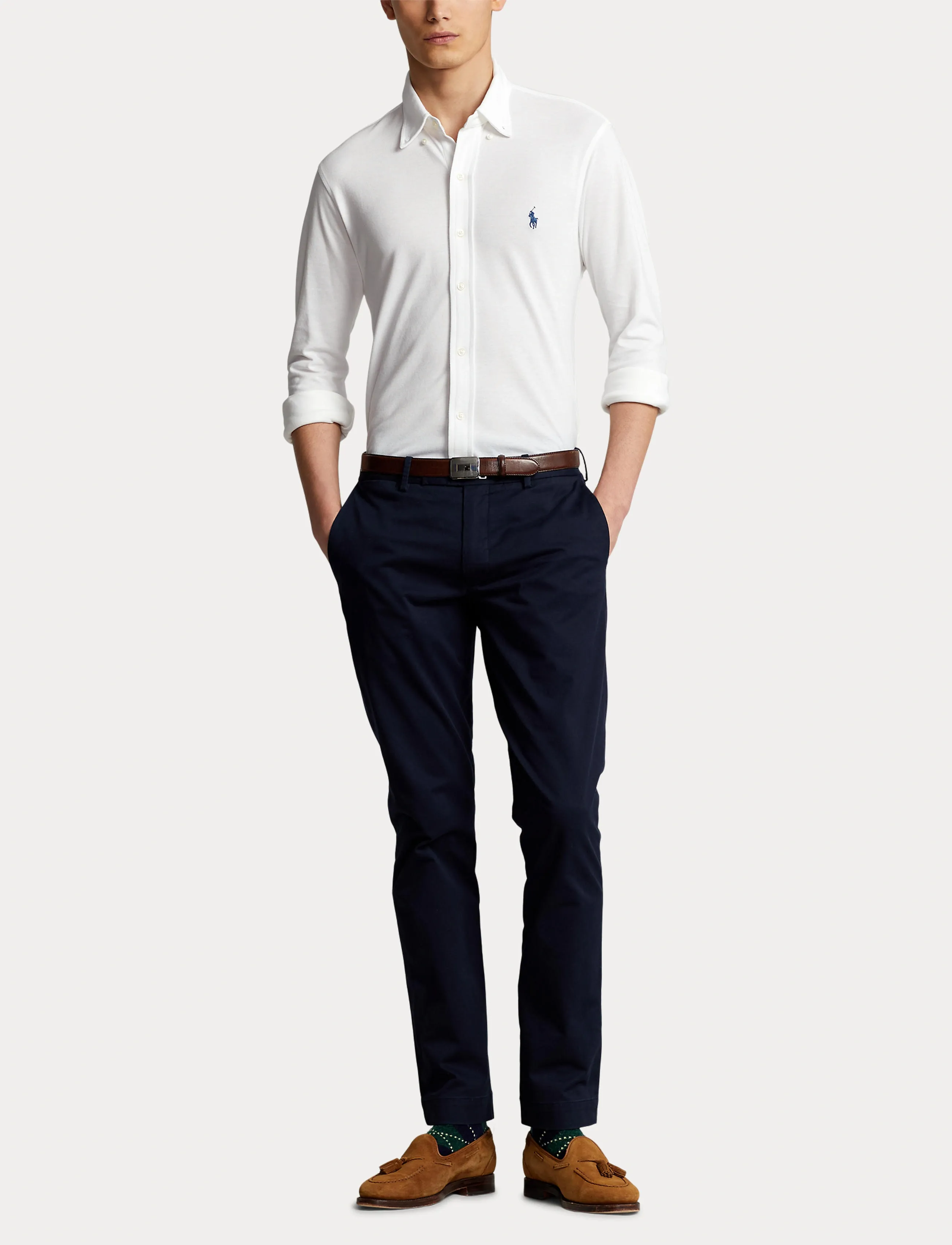 Polo Ralph Lauren Featherweight Mesh-Lsl-Knt skjortor & blusar herr – bild 4