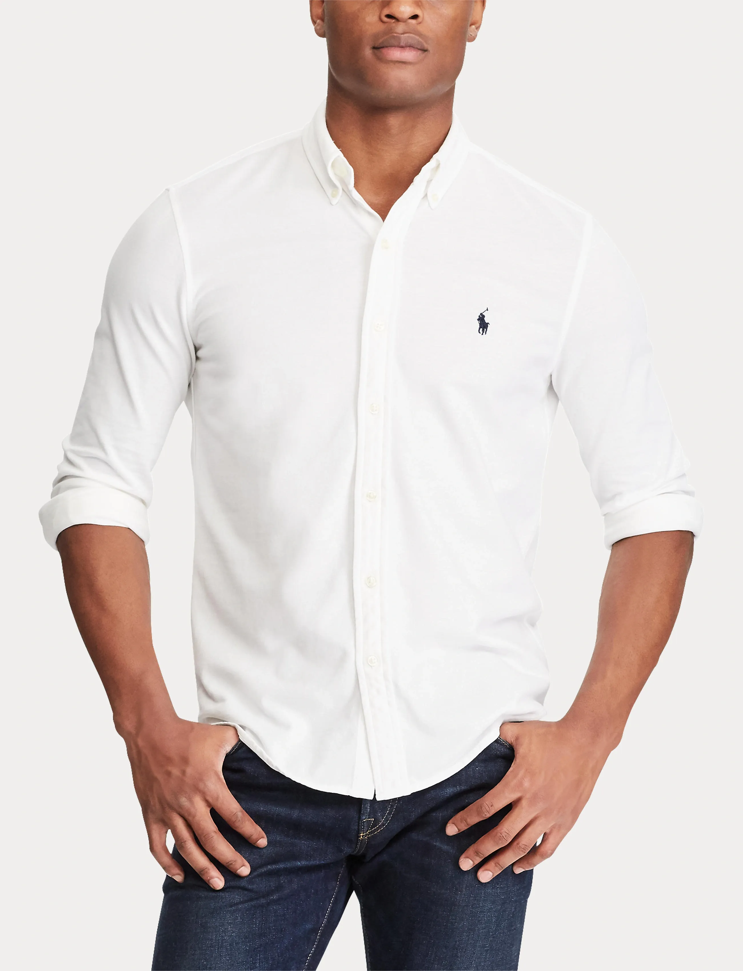 Polo Ralph Lauren Featherweight Mesh-Lsl-Knt skjortor & blusar herr – bild 8