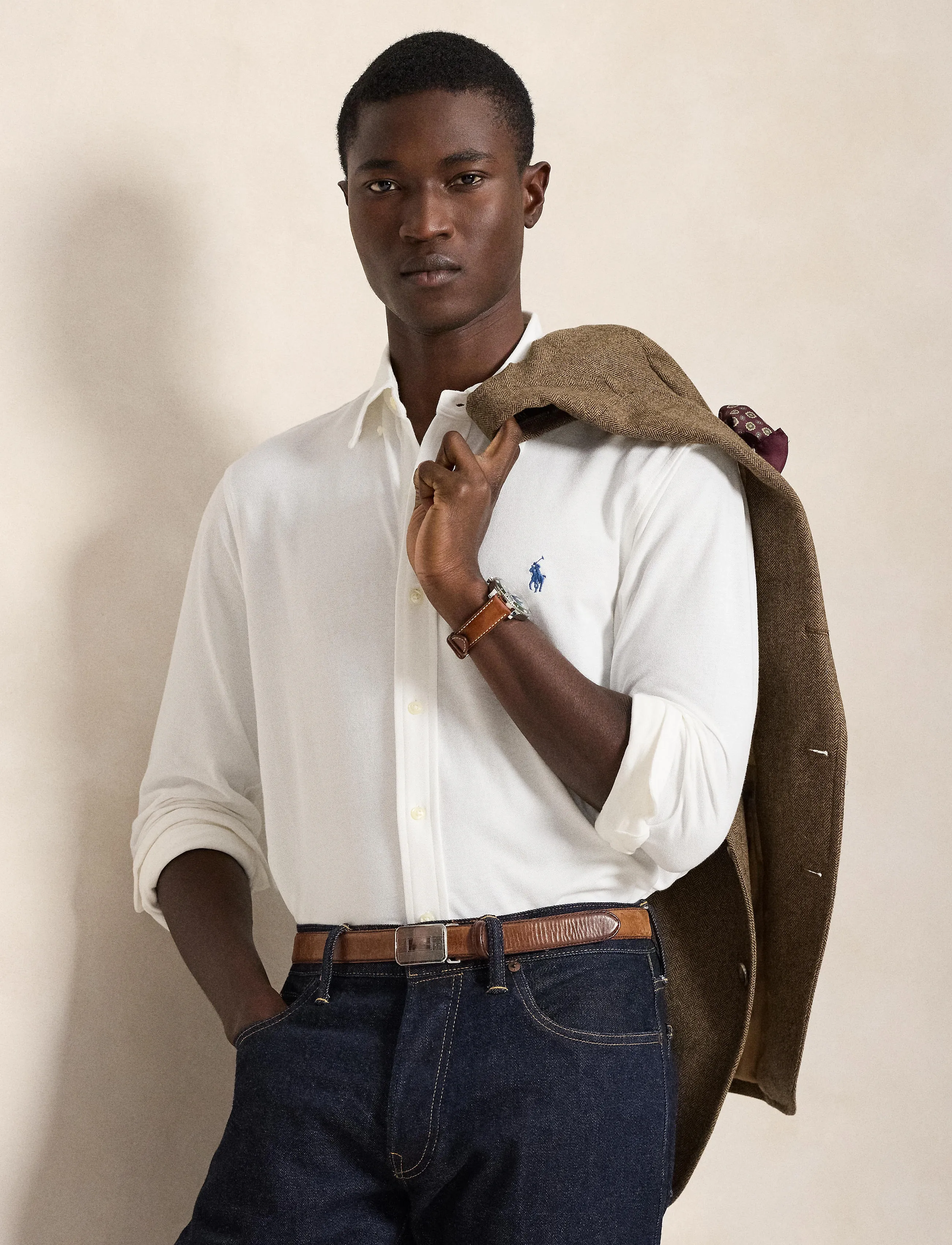 Polo Ralph Lauren Featherweight Mesh-Lsl-Knt skjortor & blusar herr – bild 9