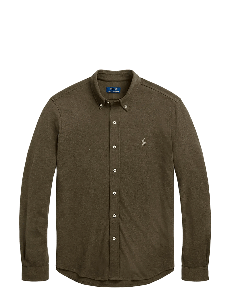 Polo Ralph Lauren - Featherweight Mesh Shirt - basic skjortor - wilson olive heat - 1