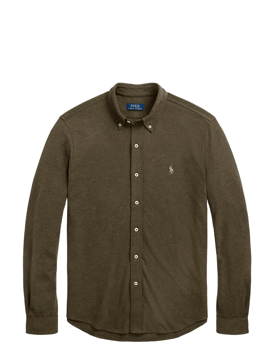 Polo Ralph Lauren - Featherweight Mesh Shirt - wilson olive heat - 1