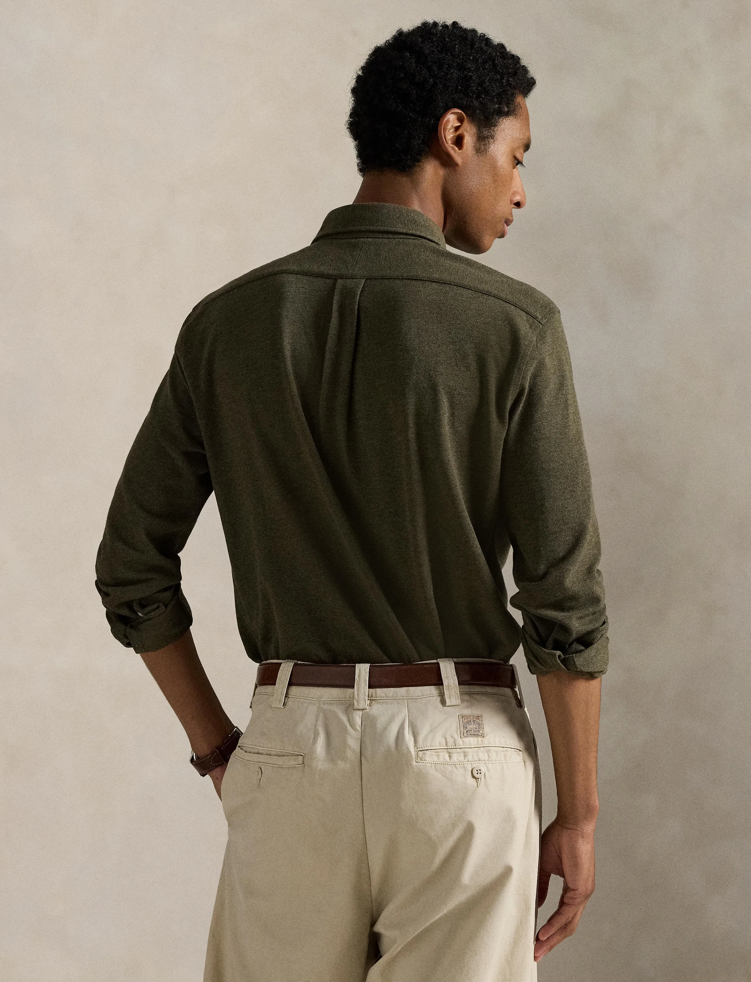 Polo Ralph Lauren - Featherweight Mesh Shirt - wilson olive heat - 2