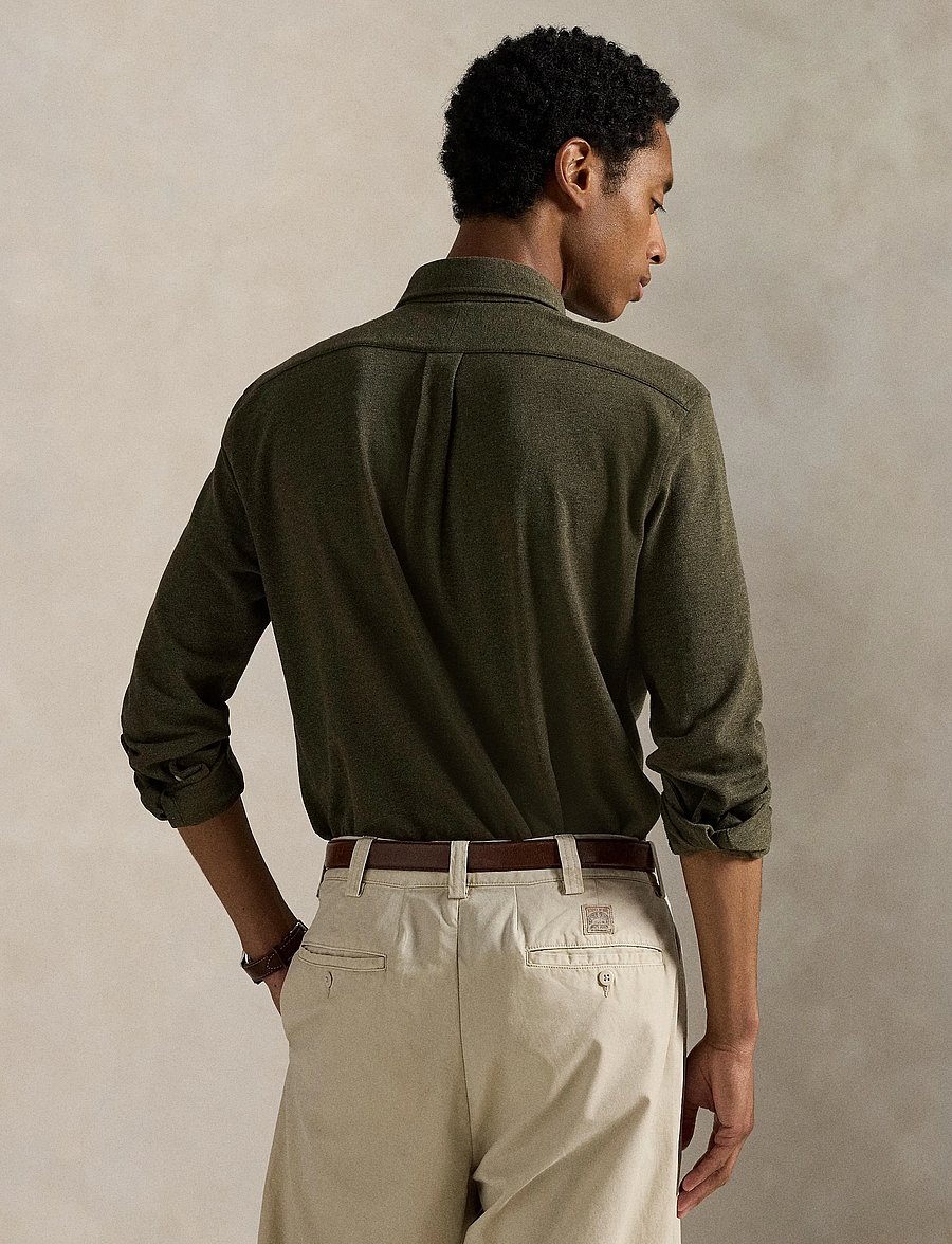 Polo Ralph Lauren - Featherweight Mesh Shirt - wilson olive heat - 2