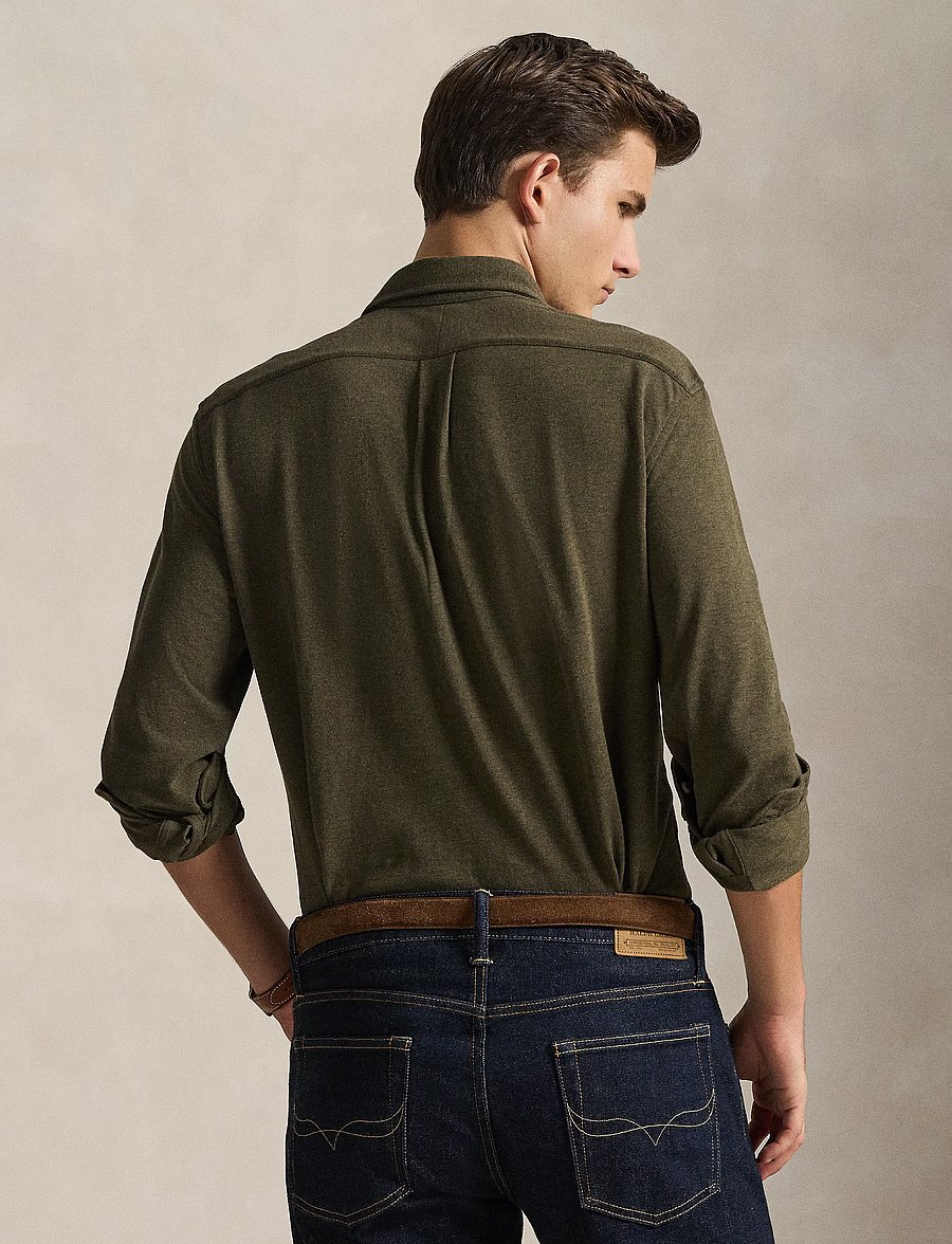 Polo Ralph Lauren - Featherweight Mesh Shirt - wilson olive heat - 4