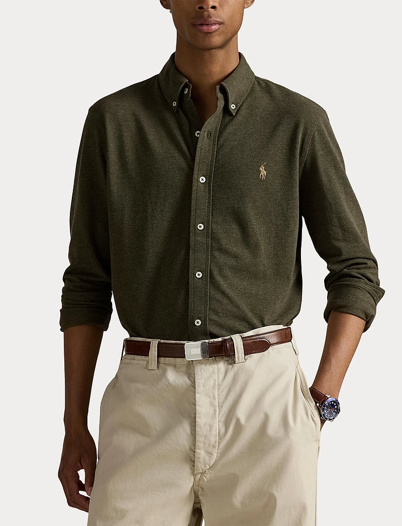 Polo Ralph Lauren - Featherweight Mesh Shirt - basic skjortor - wilson olive heat - 5