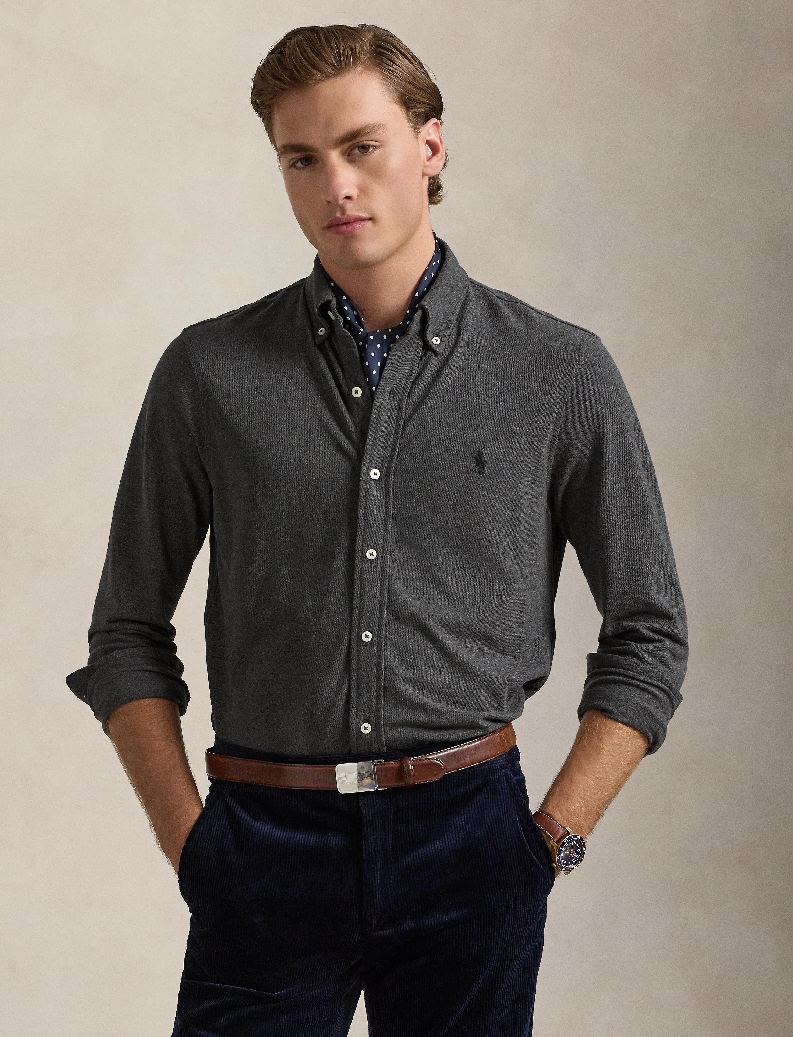 Polo Ralph Lauren - Featherweight Mesh Shirt - oxford-skjortor - windsor heather/c - 3