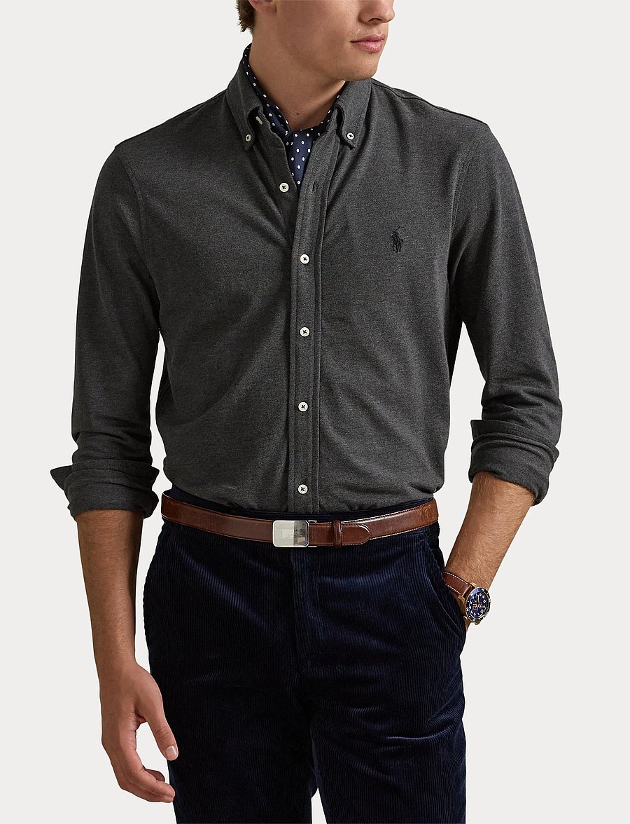 Polo Ralph Lauren - Featherweight Mesh Shirt - oxford-skjortor - windsor heather/c - 5
