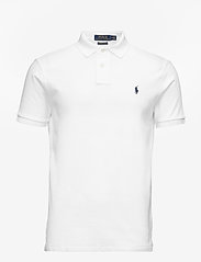 Polo Ralph Lauren - Custom Slim Fit Mesh Polo Shirt - lyhythihaiset - white - 1