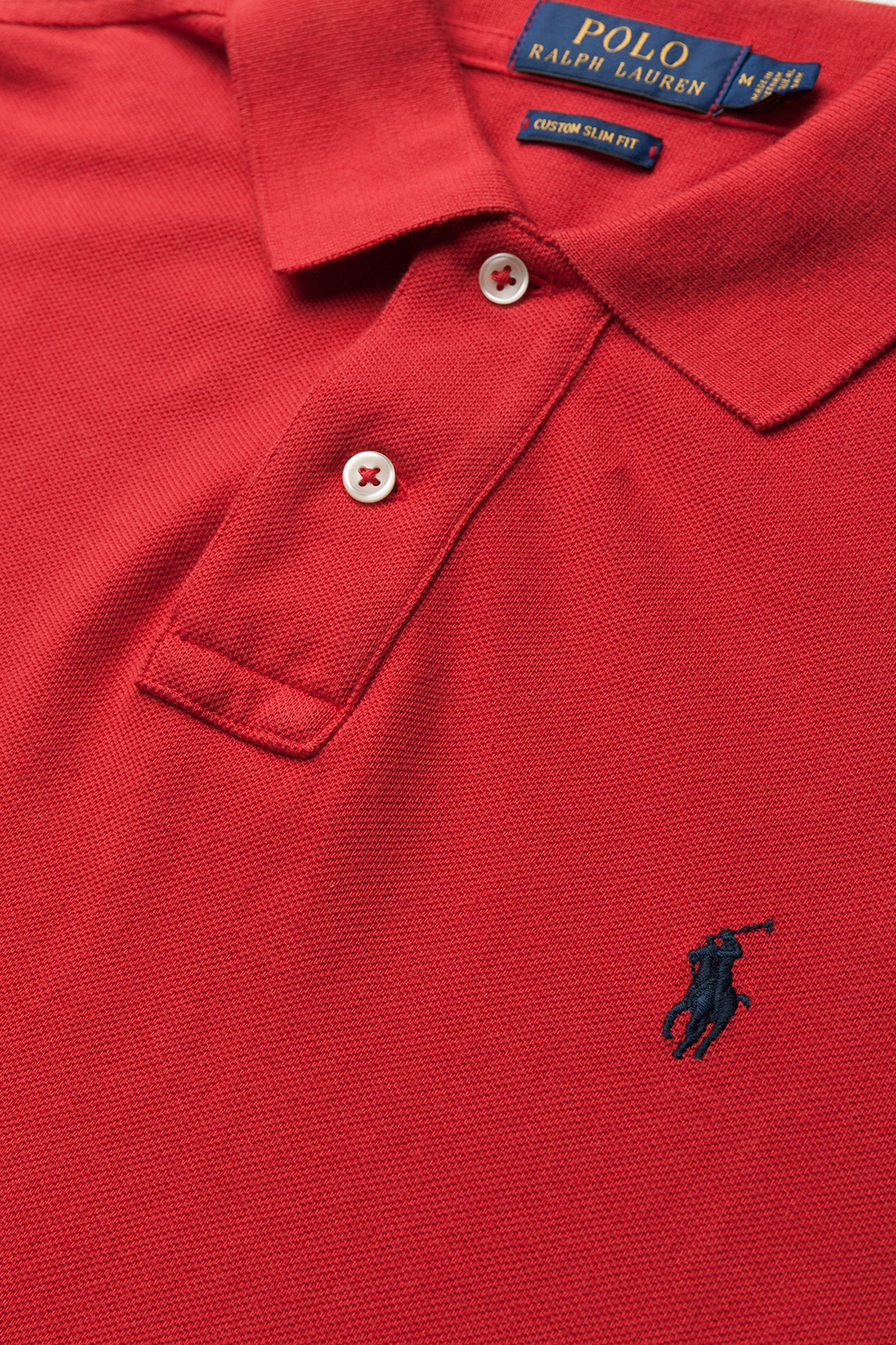 Polo Ralph Lauren Custom Slim Fit Mesh Polo Shirt Korte mouwen