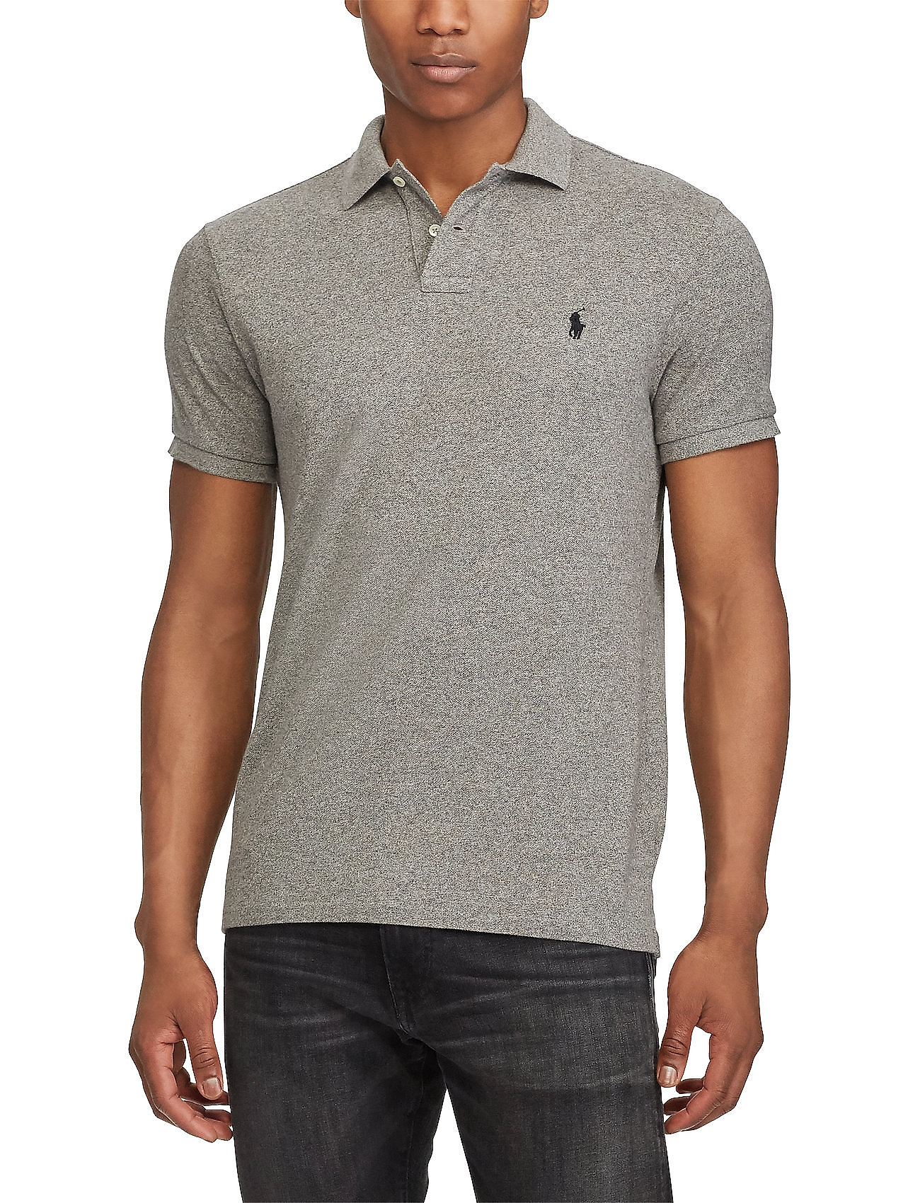 Polo Ralph Lauren The Iconic Custom Slim Fit Mesh Polo - Poloer - CANTERBURY HEATHE / grey