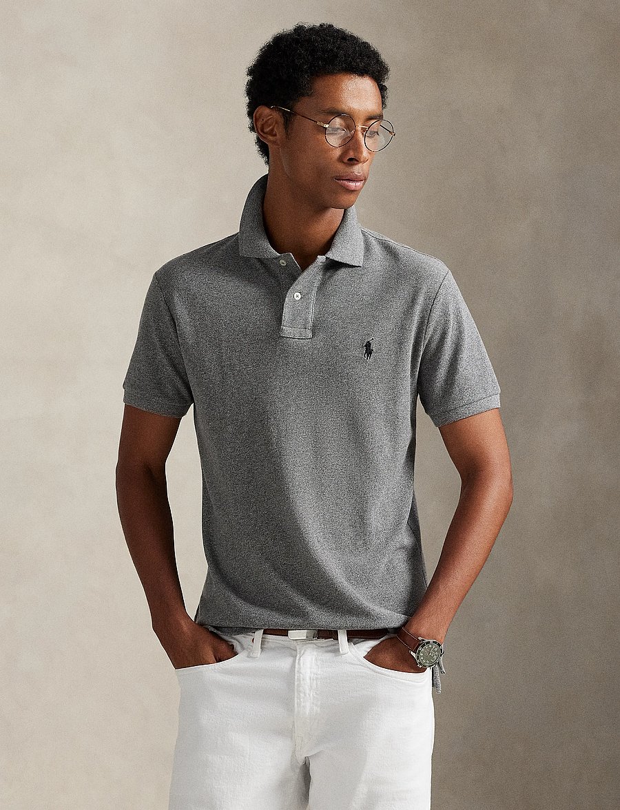 Polo Ralph Lauren - The Iconic Custom Slim Fit Mesh Polo - kurzärmelig - canterbury heathe - 0