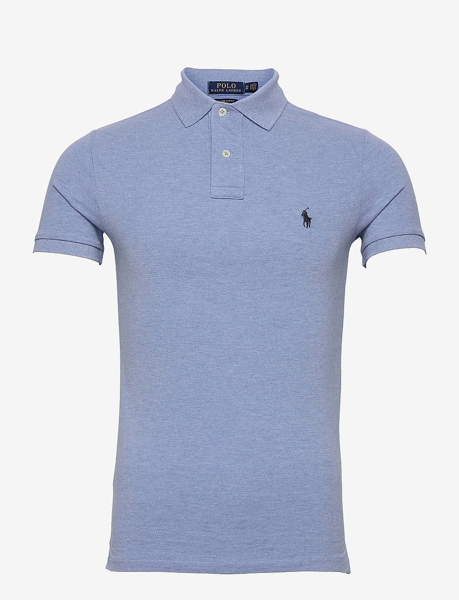 Polo Ralph Lauren - The Iconic Custom Slim Fit Mesh Polo - short-sleeved polos - isle htr - 1