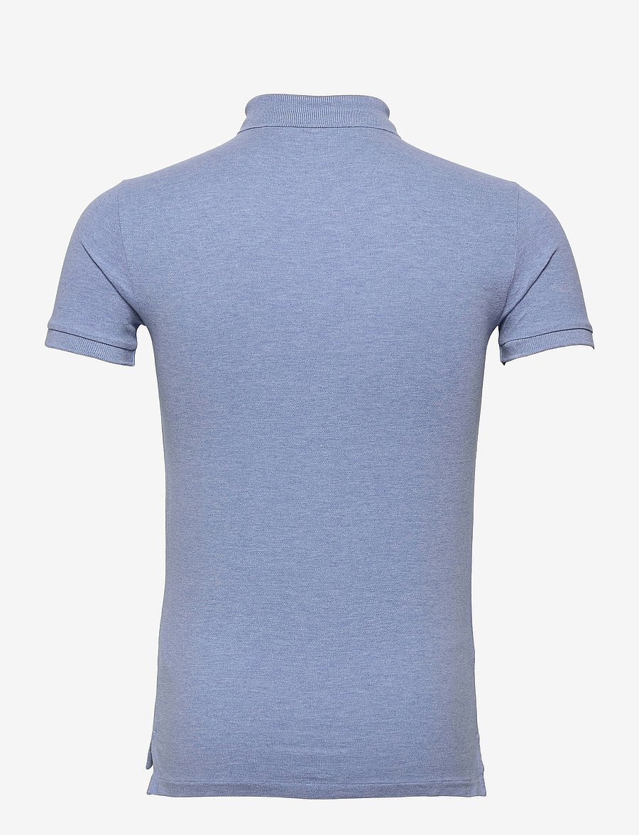 Polo Ralph Lauren - The Iconic Custom Slim Fit Mesh Polo - short-sleeved polos - isle htr - 2