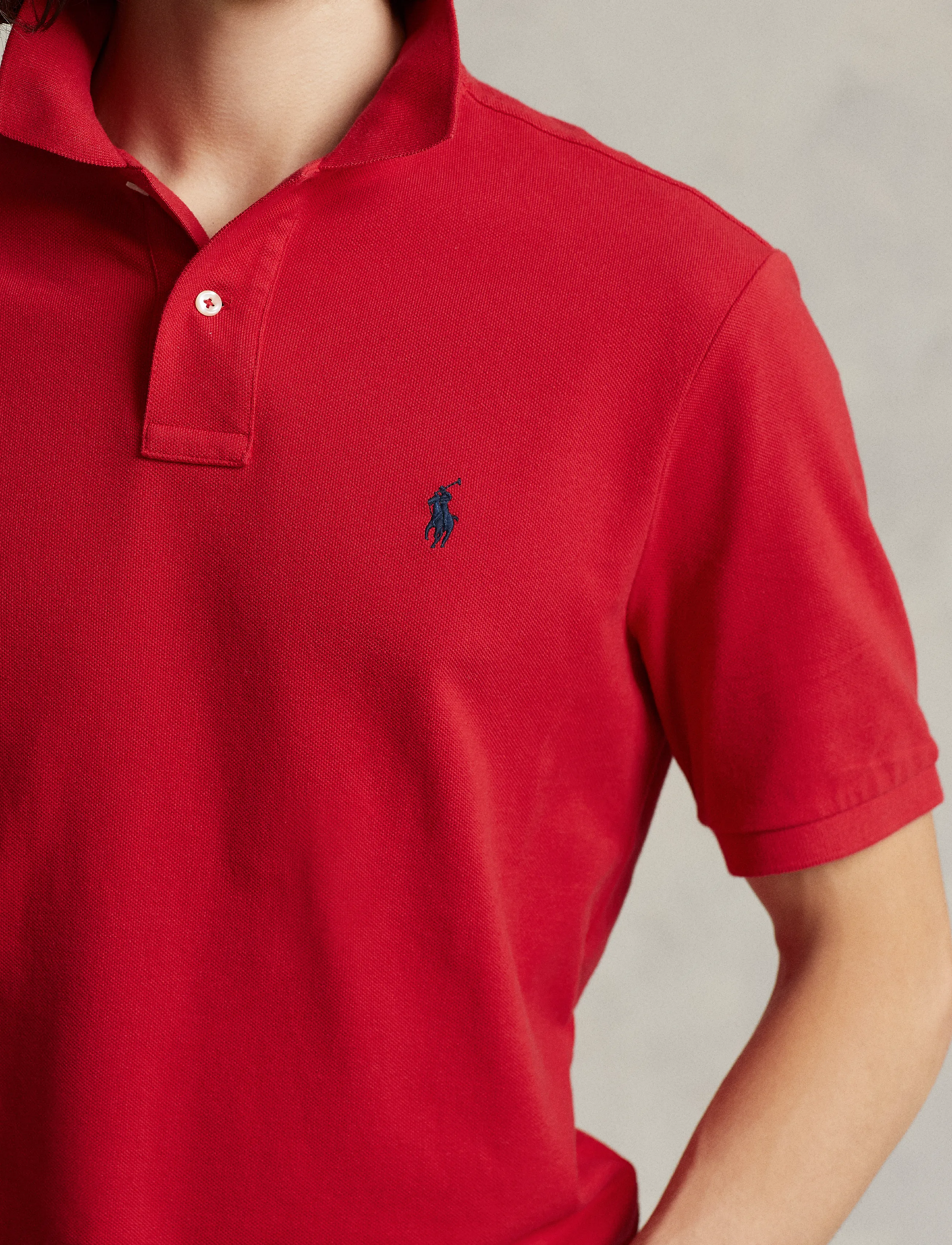 Polo Ralph Lauren - The Iconic Custom Slim Fit Mesh Polo - lühikeste varrukatega polod - rl2000 red - 4