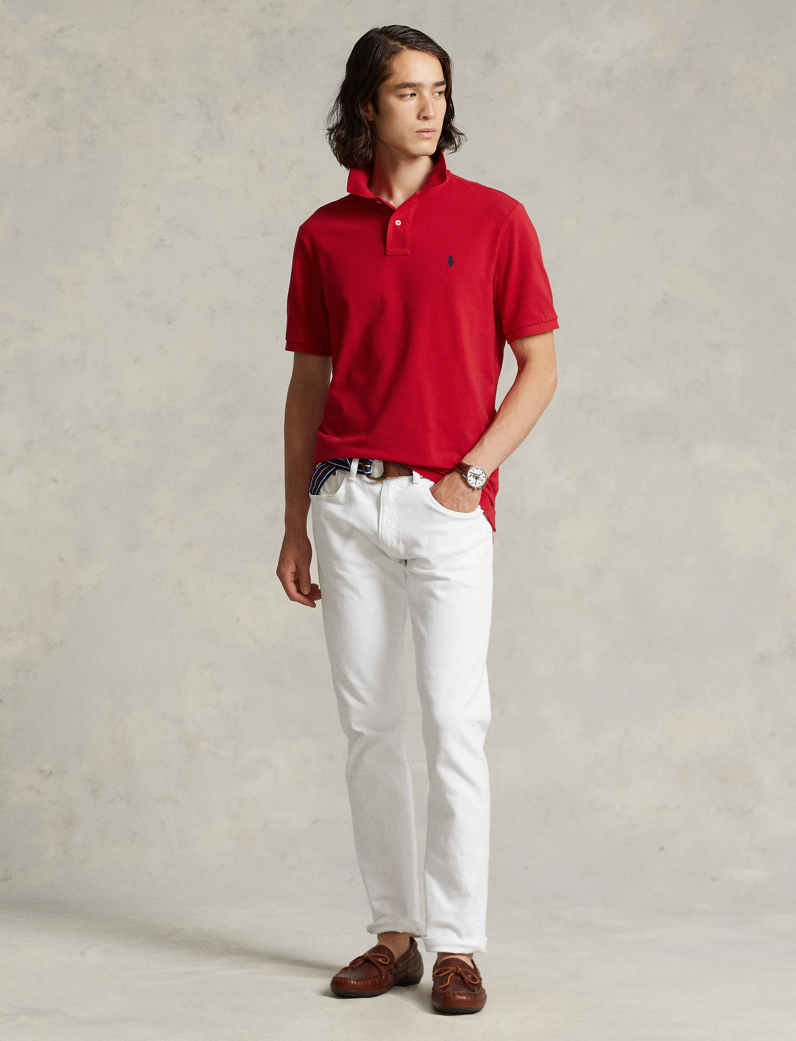 Polo Ralph Lauren - The Iconic Custom Slim Fit Mesh Polo - lühikeste varrukatega polod - rl2000 red - 5