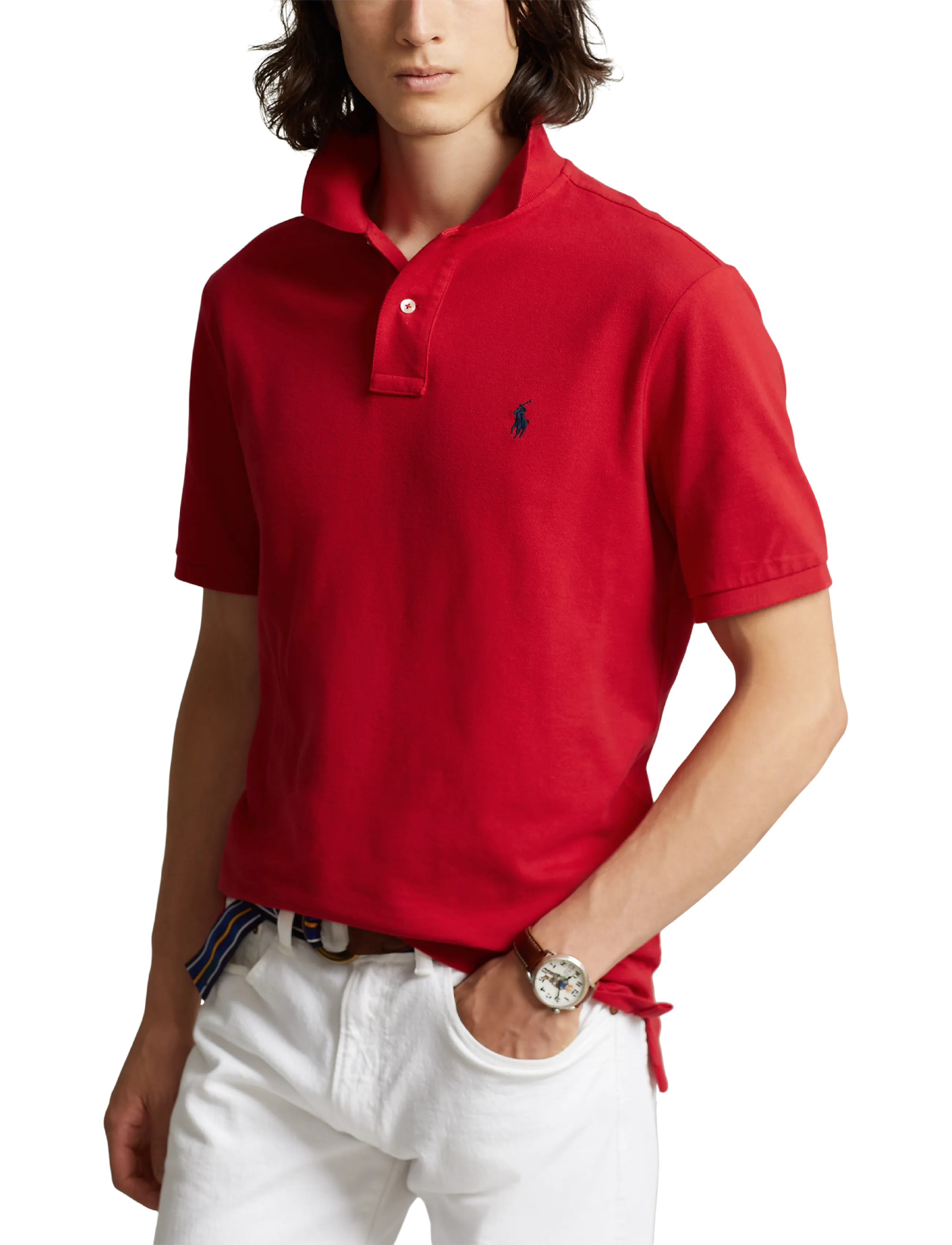 Polo Ralph Lauren The Iconic Custom Slim Fit Mesh Polo pikéer herr – bild 7