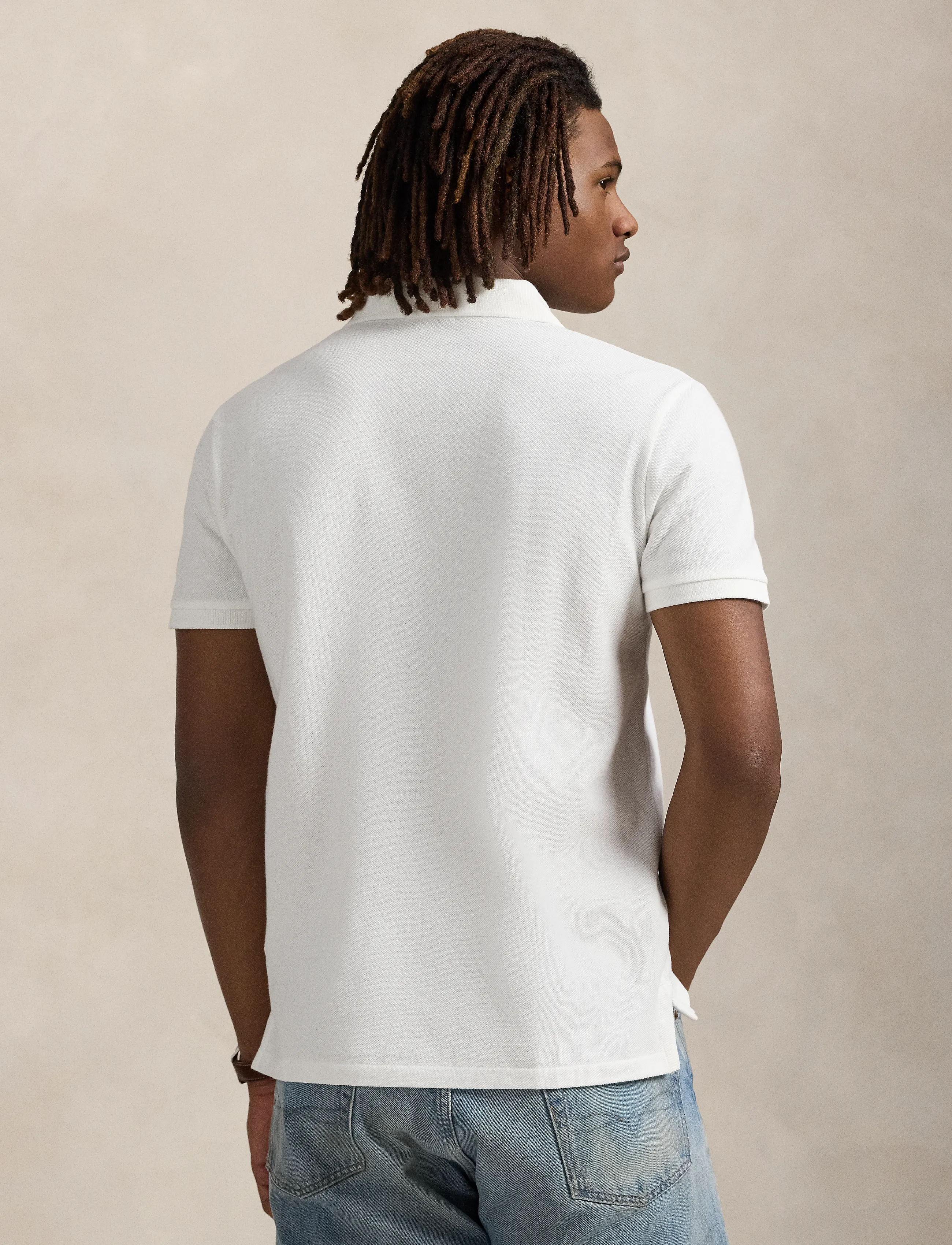 Polo Ralph Lauren - The Iconic Custom Slim Fit Mesh Polo - krótki rękaw - white - 5