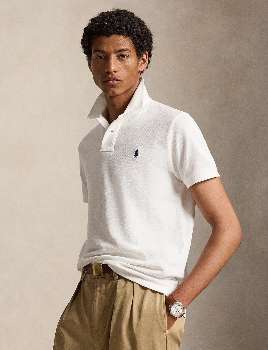 Polo Ralph Lauren - The Iconic Custom Slim Fit Mesh Polo - kurzärmelig - white - 4