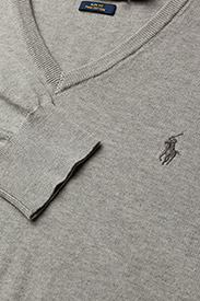 Polo Ralph Lauren - Slim Fit Cotton V-Neck Sweater - v-ringat - andover heather - 2