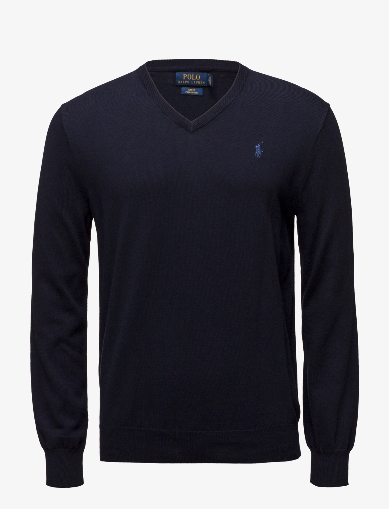Polo Ralph Lauren Slim Fit Cotton V-Neck Sweater, M, Knitwear, Marineblau - V-necks, Männerswear