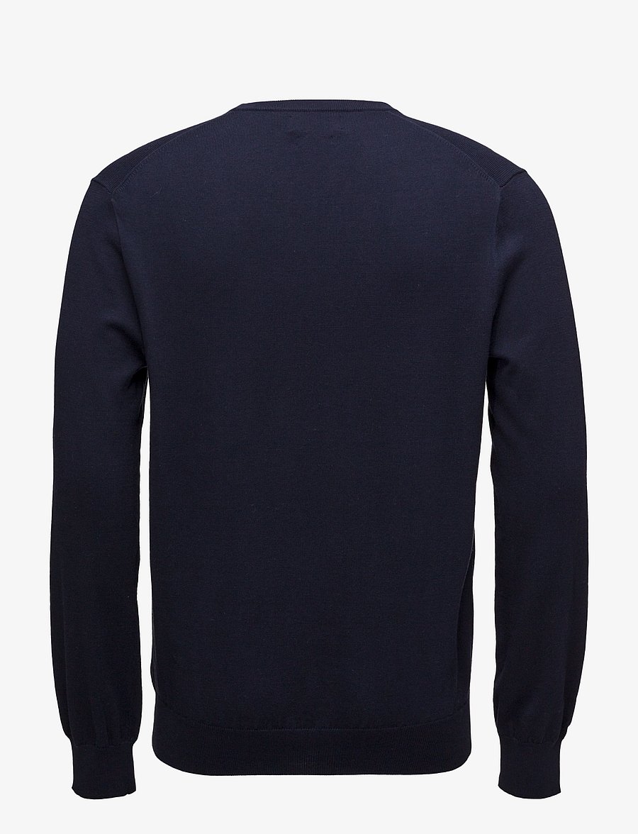 Polo Ralph Lauren - Slim Fit Cotton V-Neck Sweater - v-ringat - hunter navy - 1