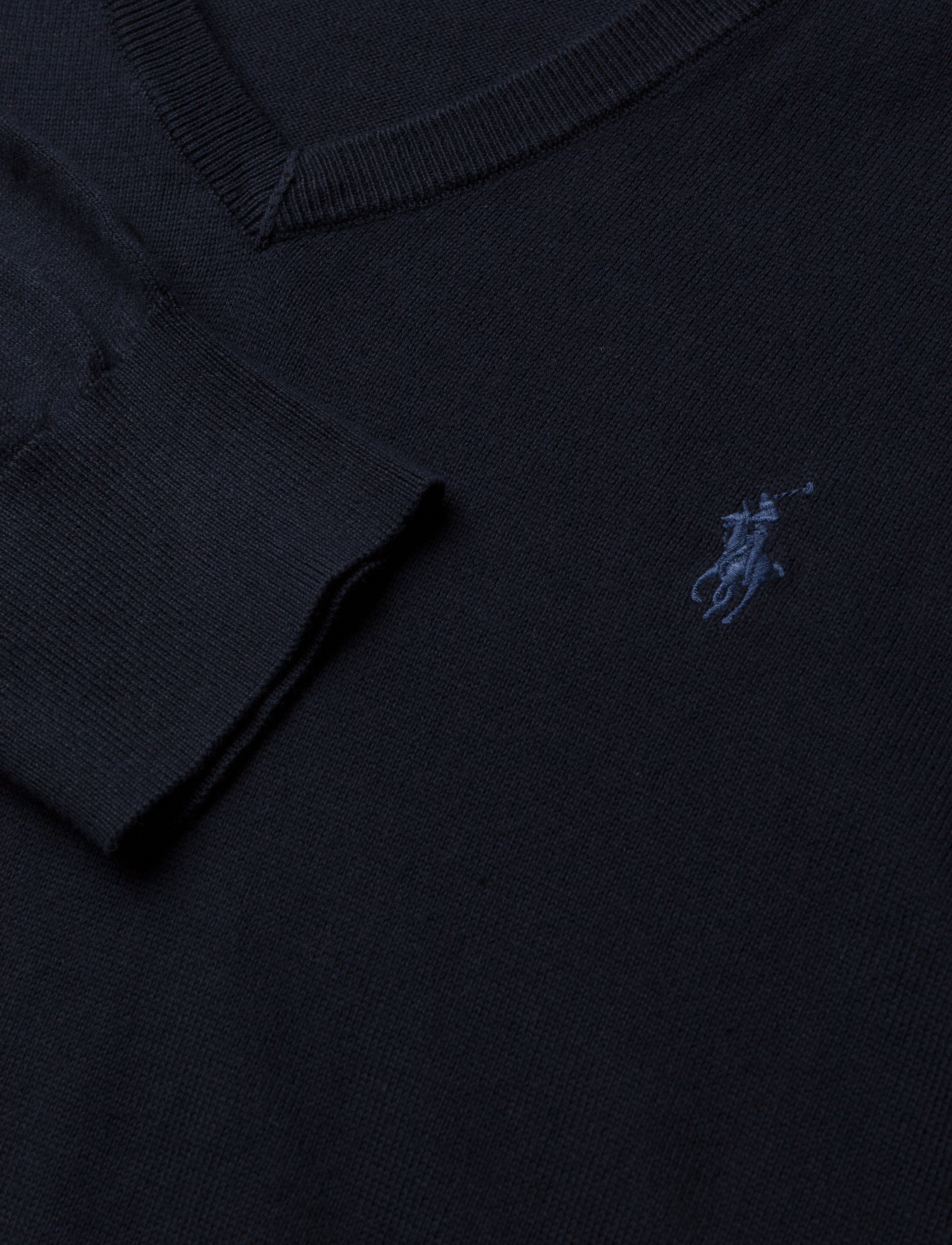 Polo Ralph Lauren - Slim Fit Cotton V-Neck Sweater - v-hals - hunter navy - 2