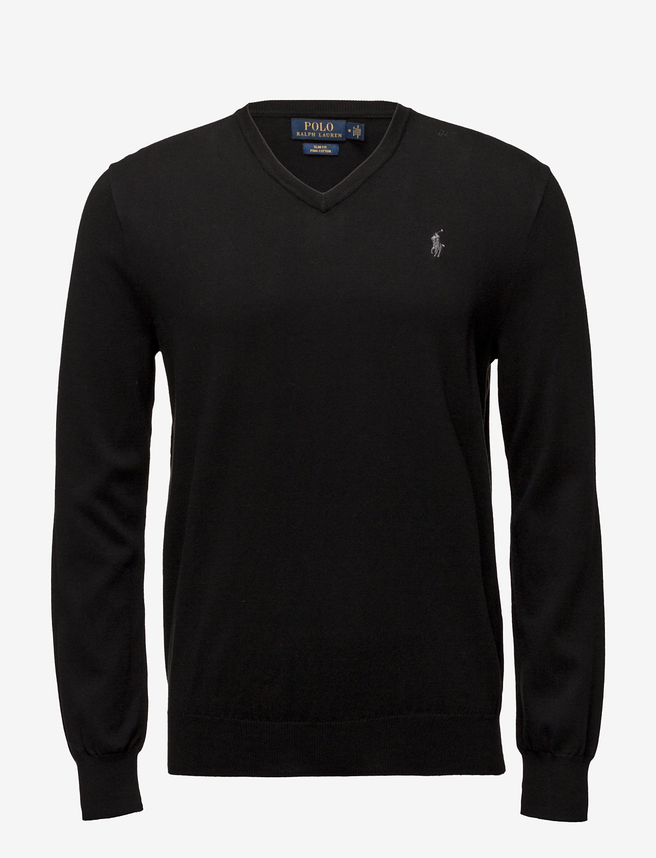 Polo Ralph Lauren - Slim Fit Cotton V-Neck Sweater - v-ausschnitt - polo black - 1