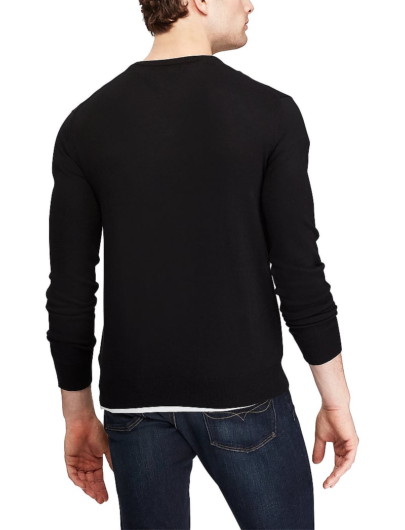 Polo Ralph Lauren - Slim Fit Cotton V-Neck Sweater - v-ausschnitt - polo black - 3