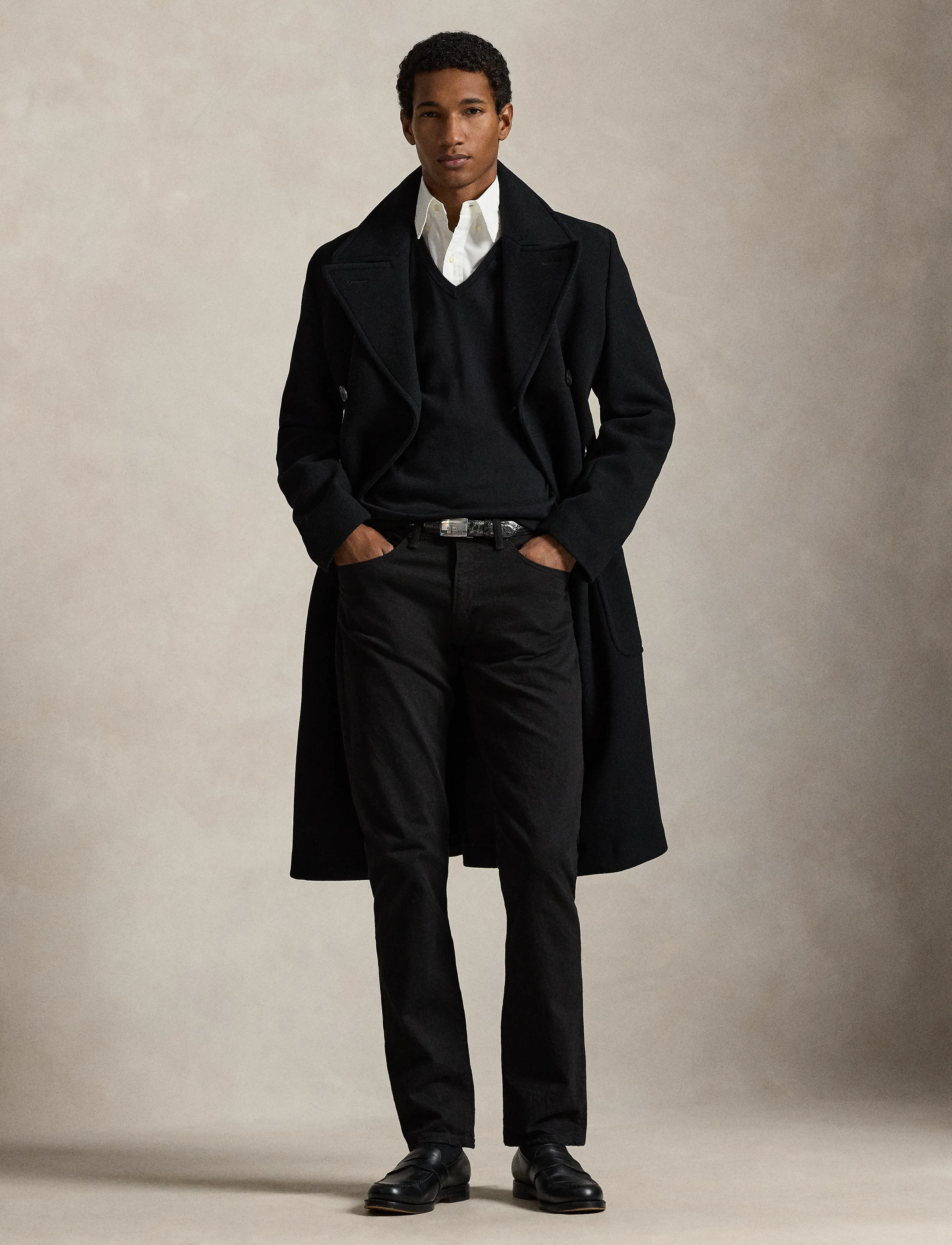 Polo Ralph Lauren Slim Fit Cotton V-Neck Sweater - Streetstyle - POLO BLACK / black