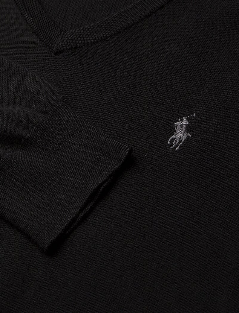 Polo Ralph Lauren - Slim Fit Cotton V-Neck Sweater - v-ausschnitt - polo black - 5