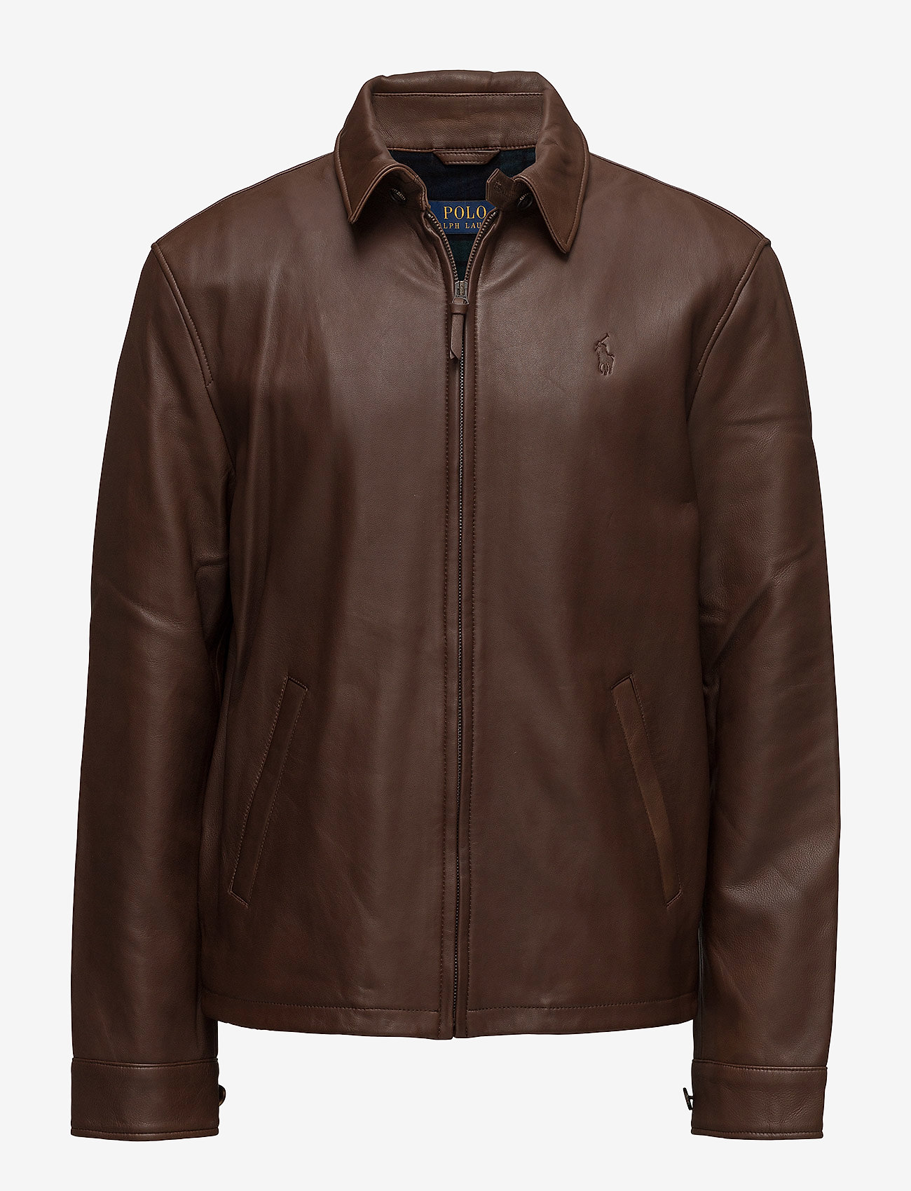 Polo Ralph Lauren - Leather Jacket - efterårsjakker - bison brown - 0