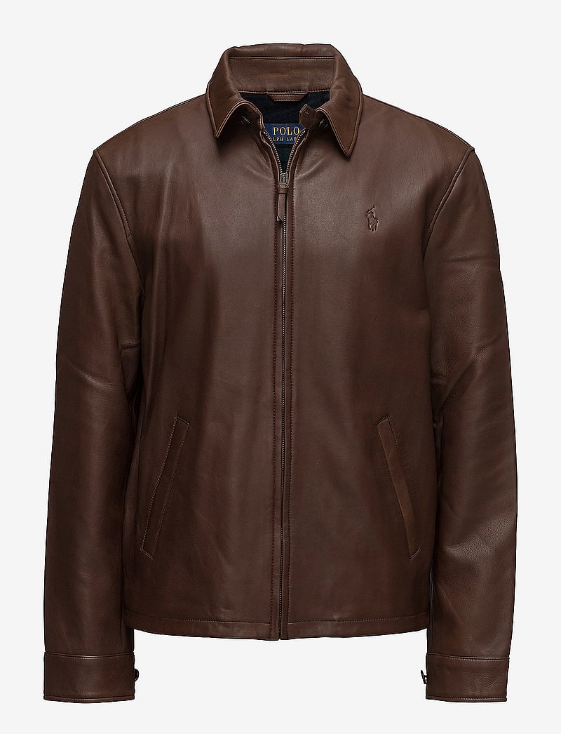 Polo Ralph Lauren - Leather Jacket - herbstjacken - bison brown - 0