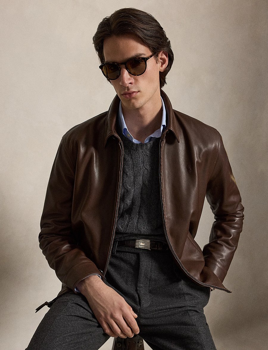 Polo Ralph Lauren - The Bayville Leather Jacket - efterårsjakker - bison brown - 1