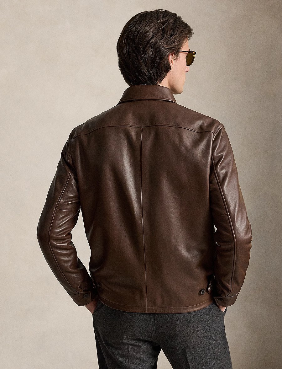 Polo Ralph Lauren - The Bayville Leather Jacket - efterårsjakker - bison brown - 5