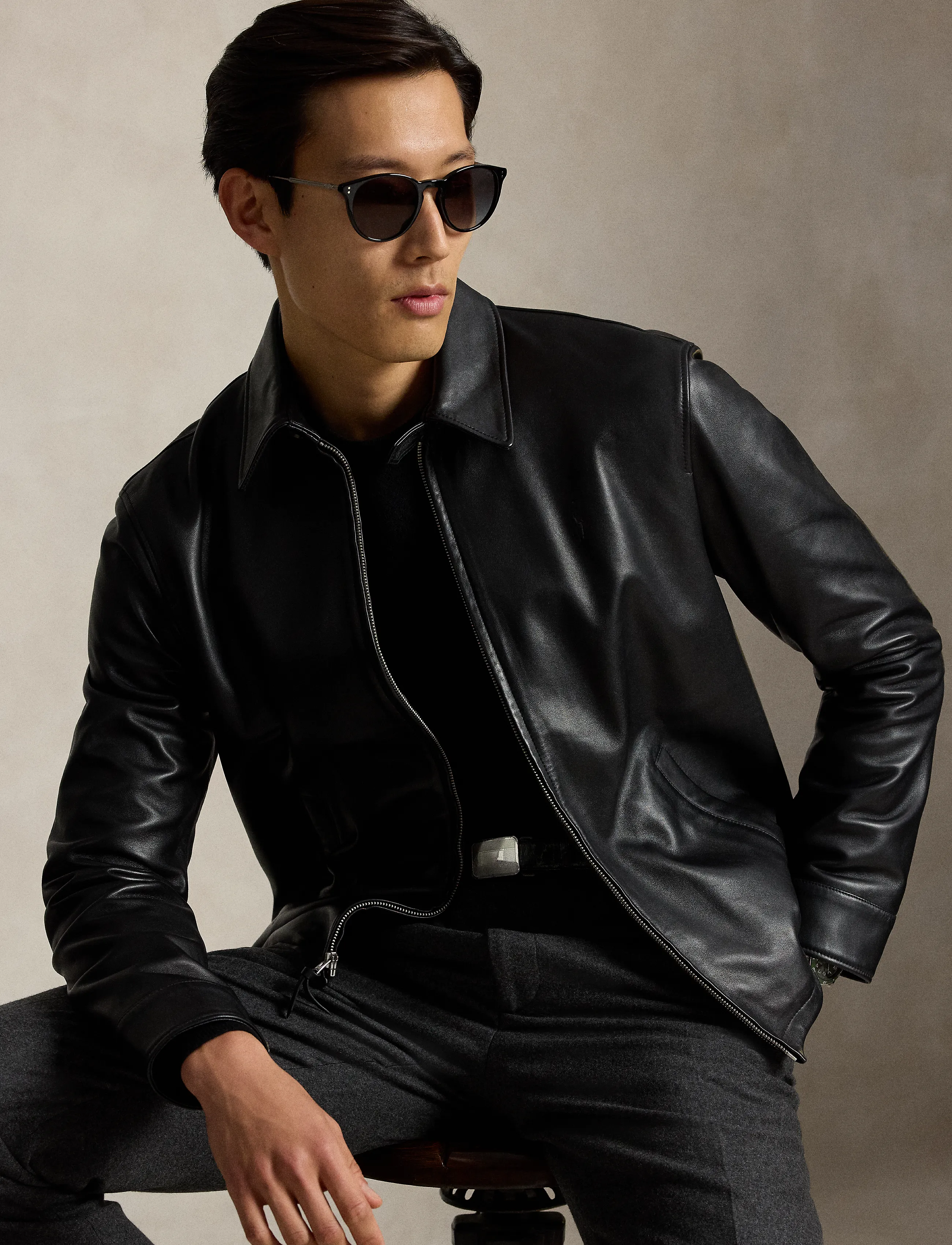 Polo Ralph Lauren Smooth Leather Jacket skinnjackor herr – bild 7