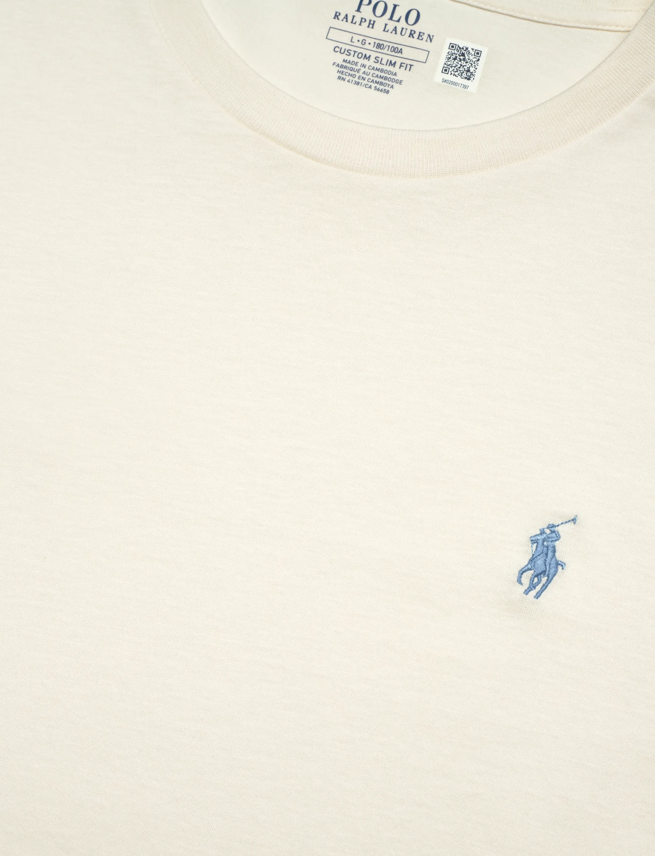 Polo Ralph Lauren - Custom Slim Fit Jersey Crewneck T-Shirt - kurzärmelig - antique cream/c71 - 2