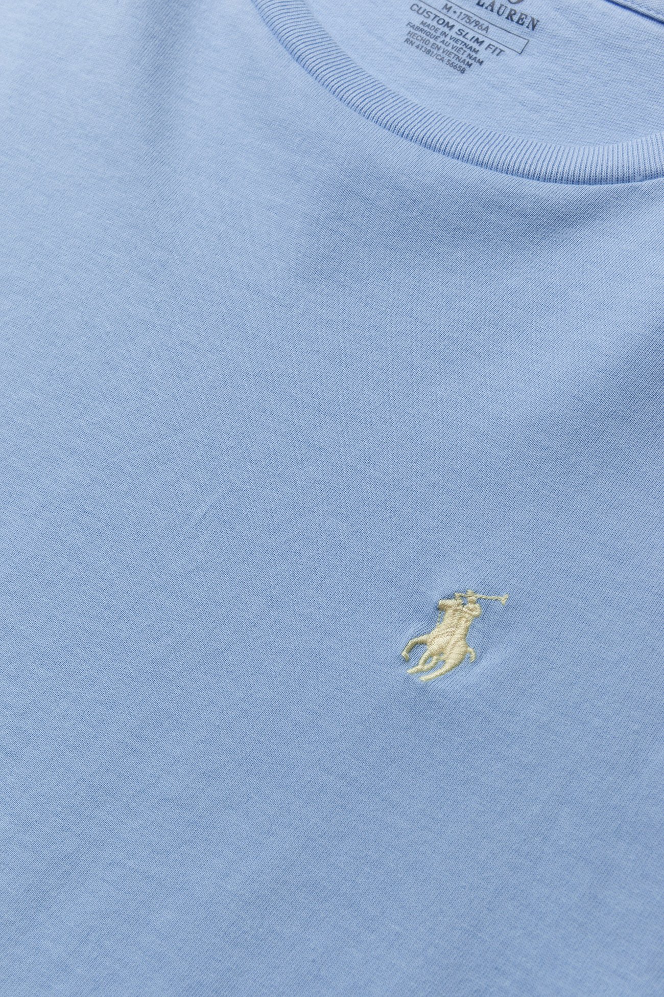 Polo Ralph Lauren - Custom Slim Fit Jersey Crewneck T-Shirt - kortærmede t-shirts - austin blue - 2