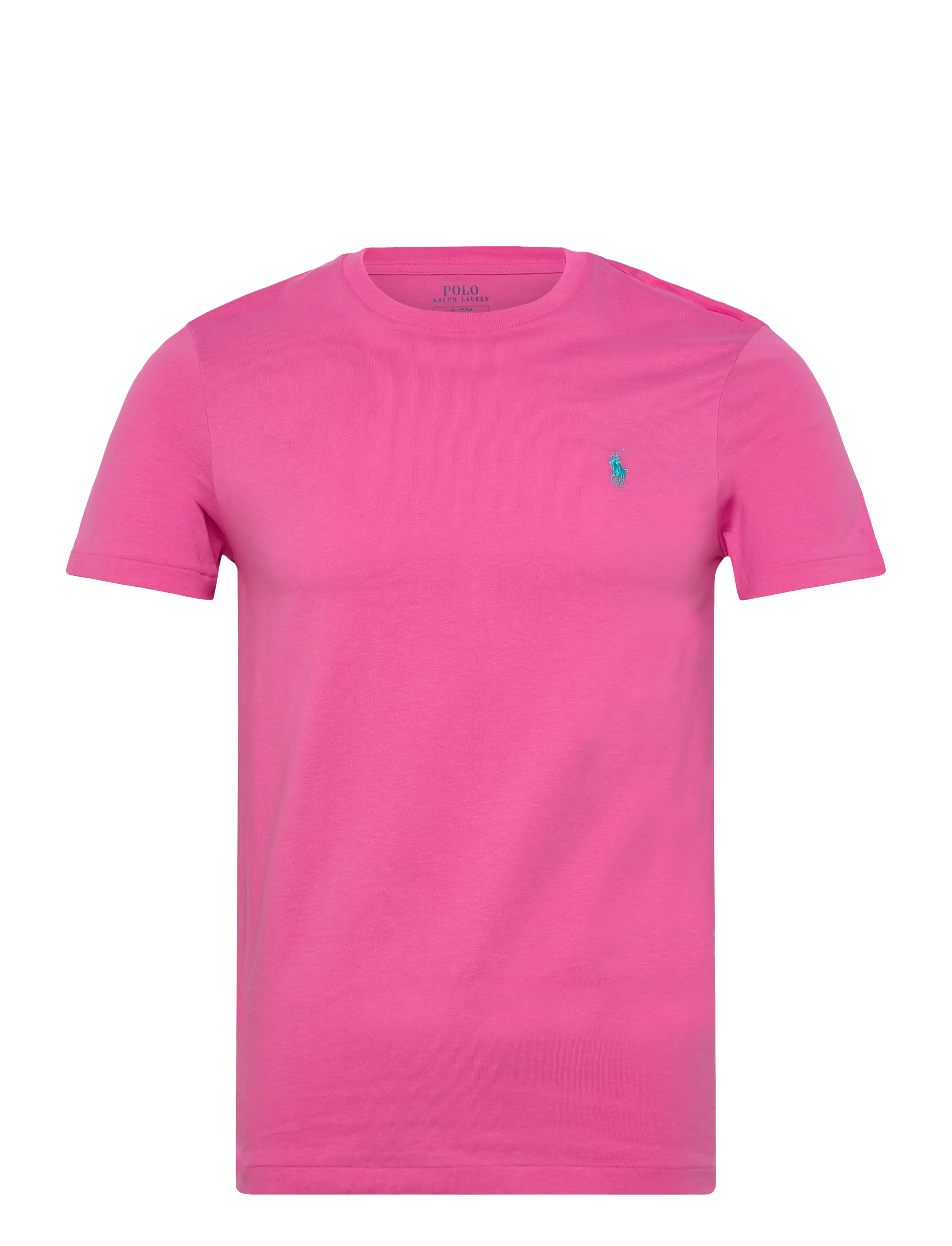 Polo Ralph Lauren Custom Slim Fit Jersey Crewneck T-Shirt - T-shirts - BAJA PINK/C6995 / pink/rose