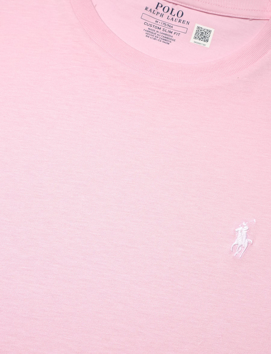 Polo Ralph Lauren - Custom Slim Fit Jersey Crewneck T-Shirt - short-sleeved t-shirts - bath pink/c1730 - 2