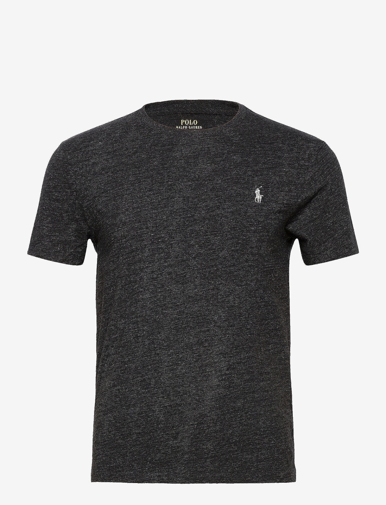 Polo Ralph Lauren - Custom Slim Fit Jersey Crewneck T-Shirt - kortærmede t-shirts - black marl heathe - 1